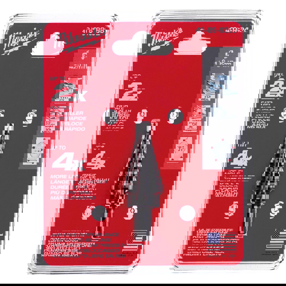 Step Drill Bits; Tool Material: High-Speed Steel ; Number Of Hole Sizes: 9 ; Shank Type: 3-Flat ; Series: 3-Flat Secure-Grip ; Number Of Flats: 3 ; Tool Performance: General Purpose